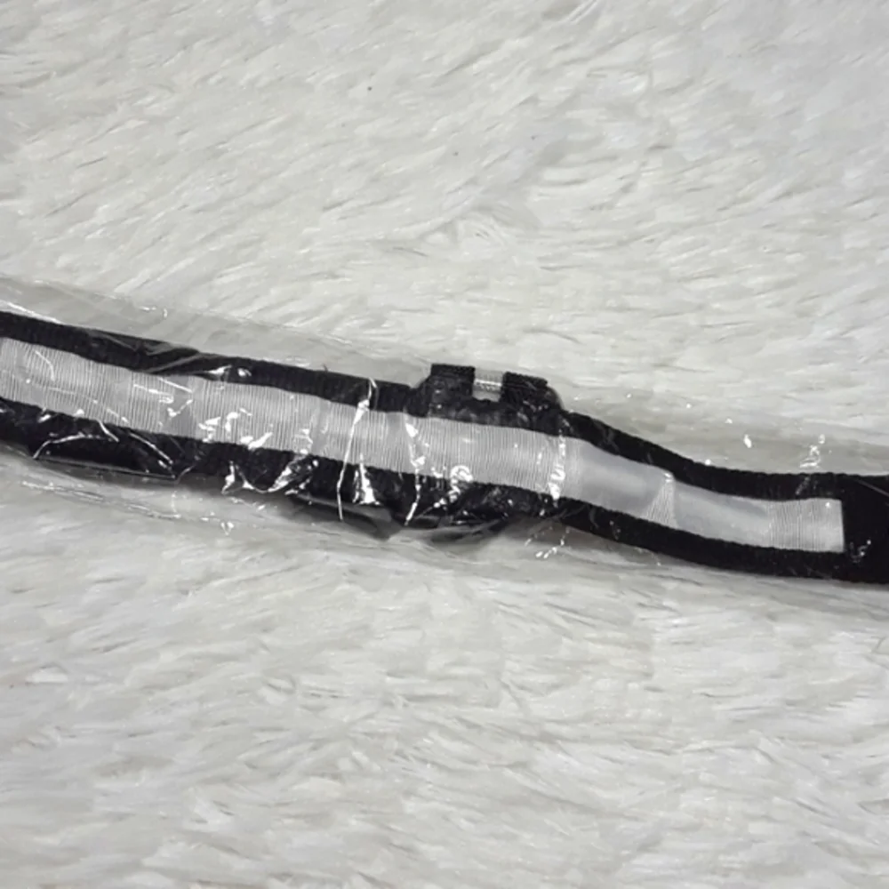 ☄Two Tone Trimmed Pet Collar-Black, White